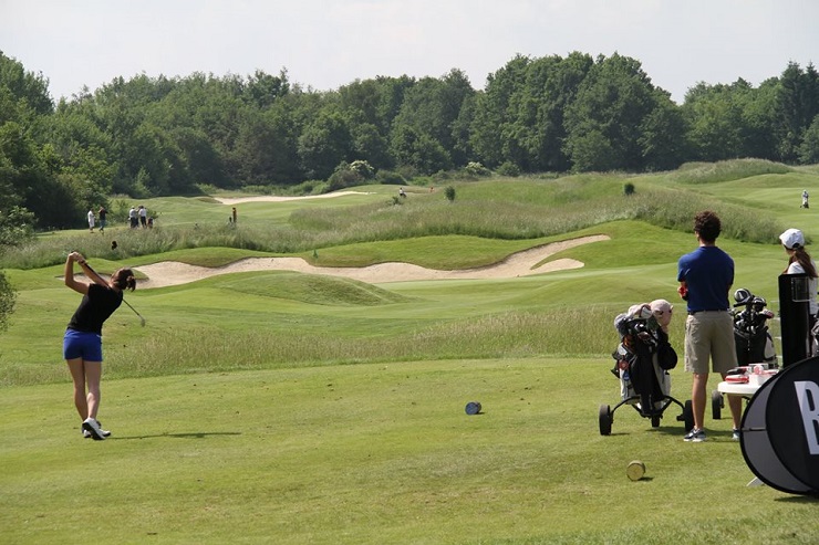 On the tee at Cely Golf Club near Paris, France