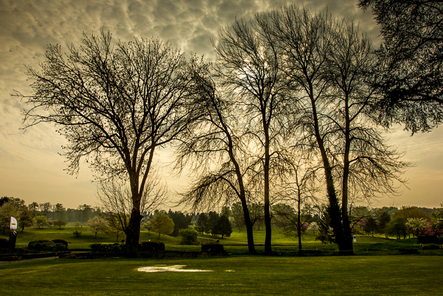 Sunset at Cely Golf Club near Paris, France