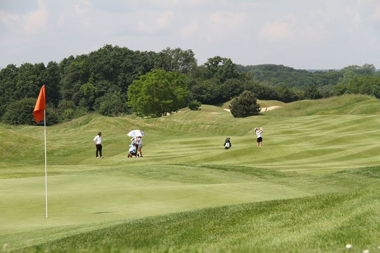 Towards the green at Cely Golf Club near Paris, France