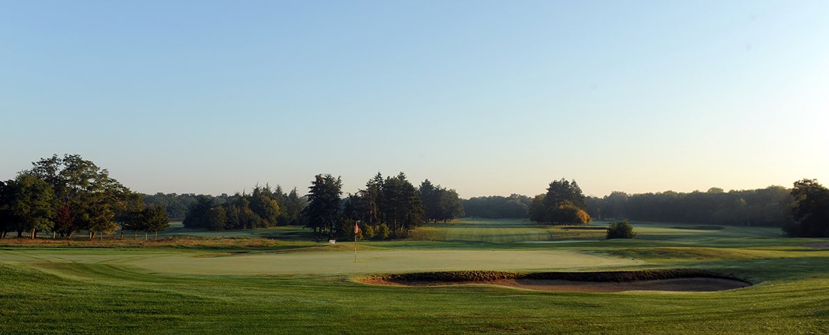 The ninth hole at Chantilly Longeres Golf Club, around Paris, France