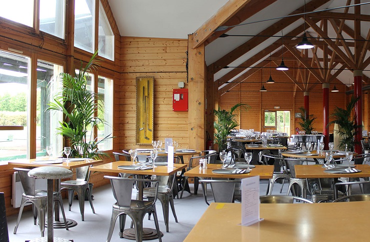 Clubhouse dining at Golf National Golf Club, close to Paris. Ryder Cup and Olympic venue.
