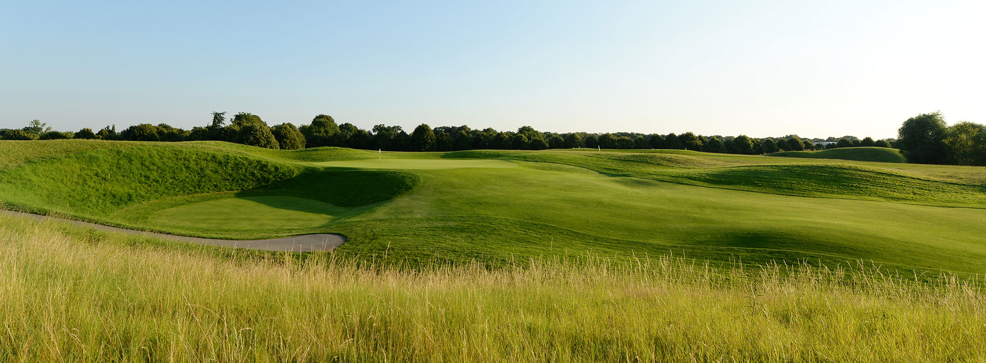 Beautiful fairways at Golf National Albatros Golf Club, near Paris, France, Ryder Cup and Olympic venue.