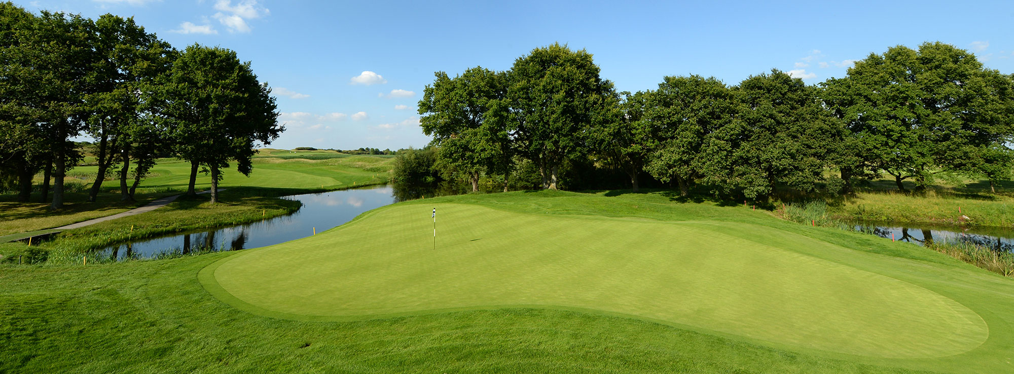 Par three at Golf National Albatros Golf Club, near Paris, France, Ryder Cup and Olympic venue.