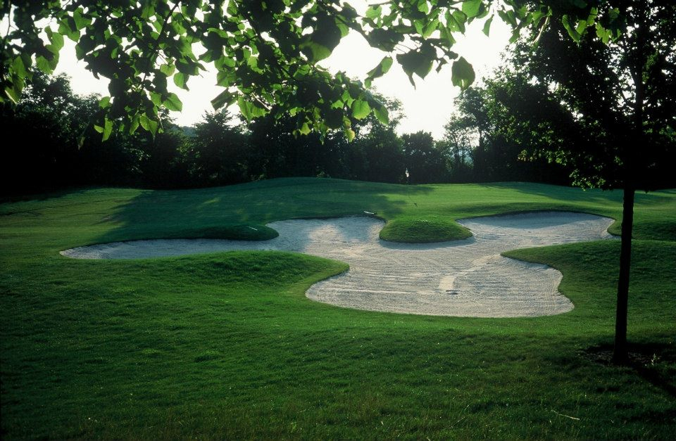 On the green at L'Isle Adam Golf Club, north of Chantilly, France
