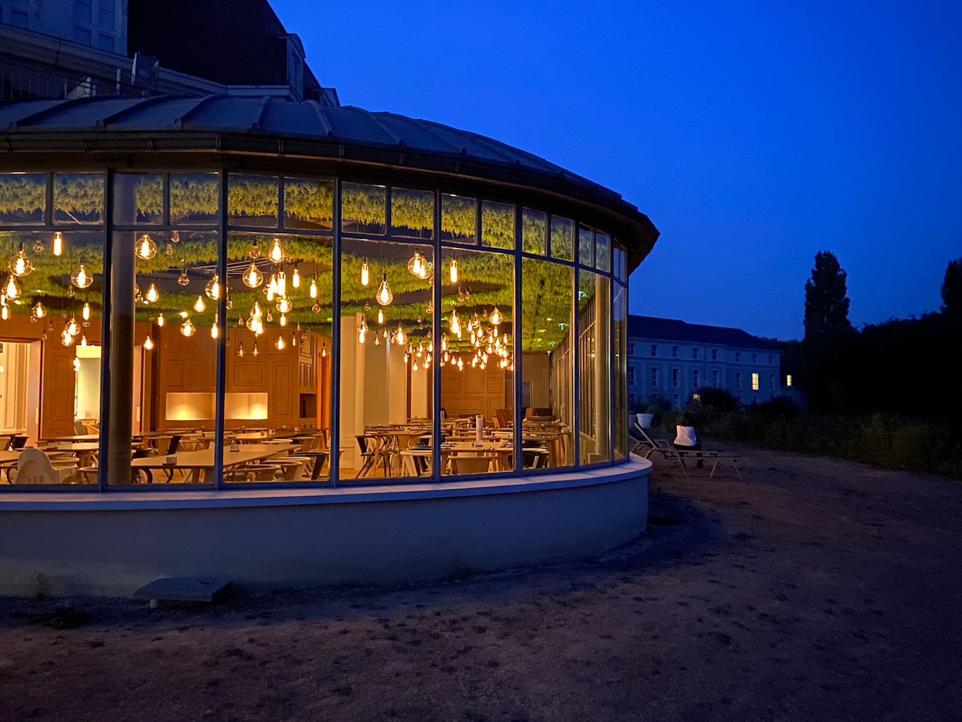 Nighttime dining at Mercure Hotel, Chantilly, Paris, France