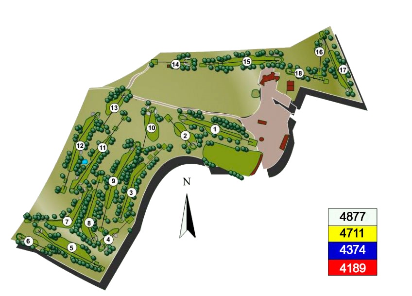 The layout at Saint Cloud Golf Club, Versailles, France