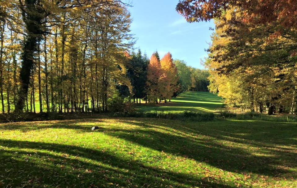 On the tee at Vaugouard Golf Club, south of Paris, France