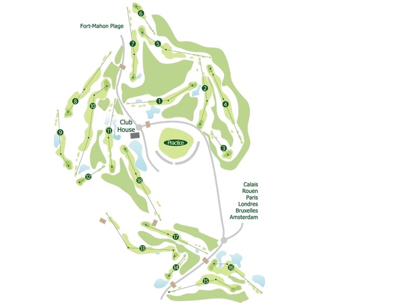 The layout at Vaugouard Golf Club, south of Paris, France