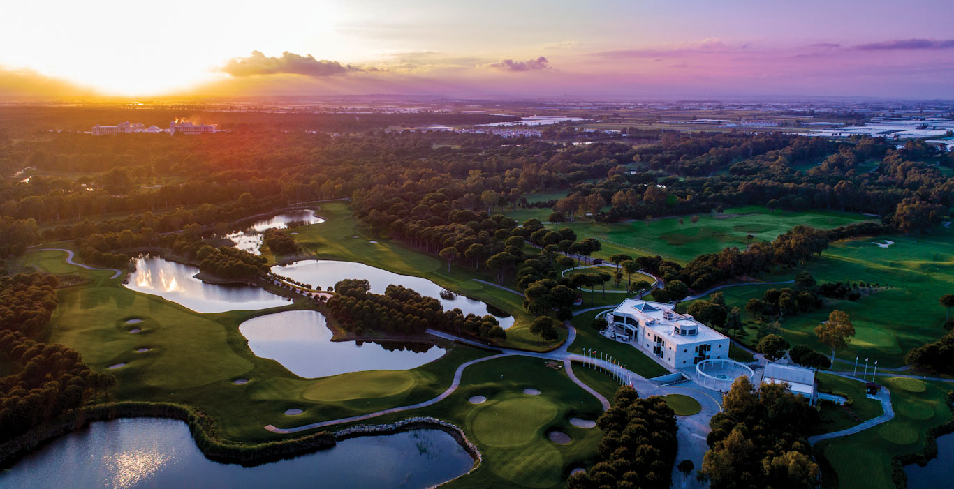 Sunset over Antalya Golf Club, Belek, Turkey