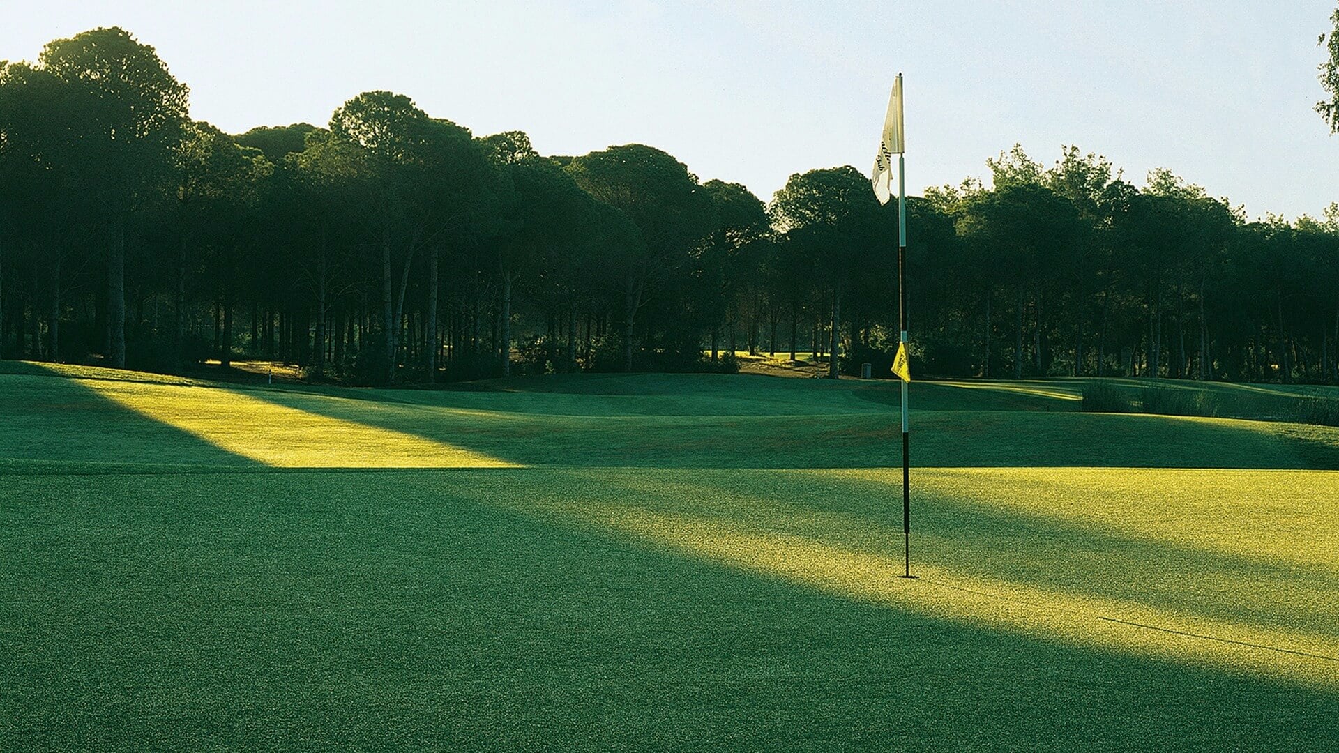 On the green at Cornelia Faldo golf course, Belek, Turkey