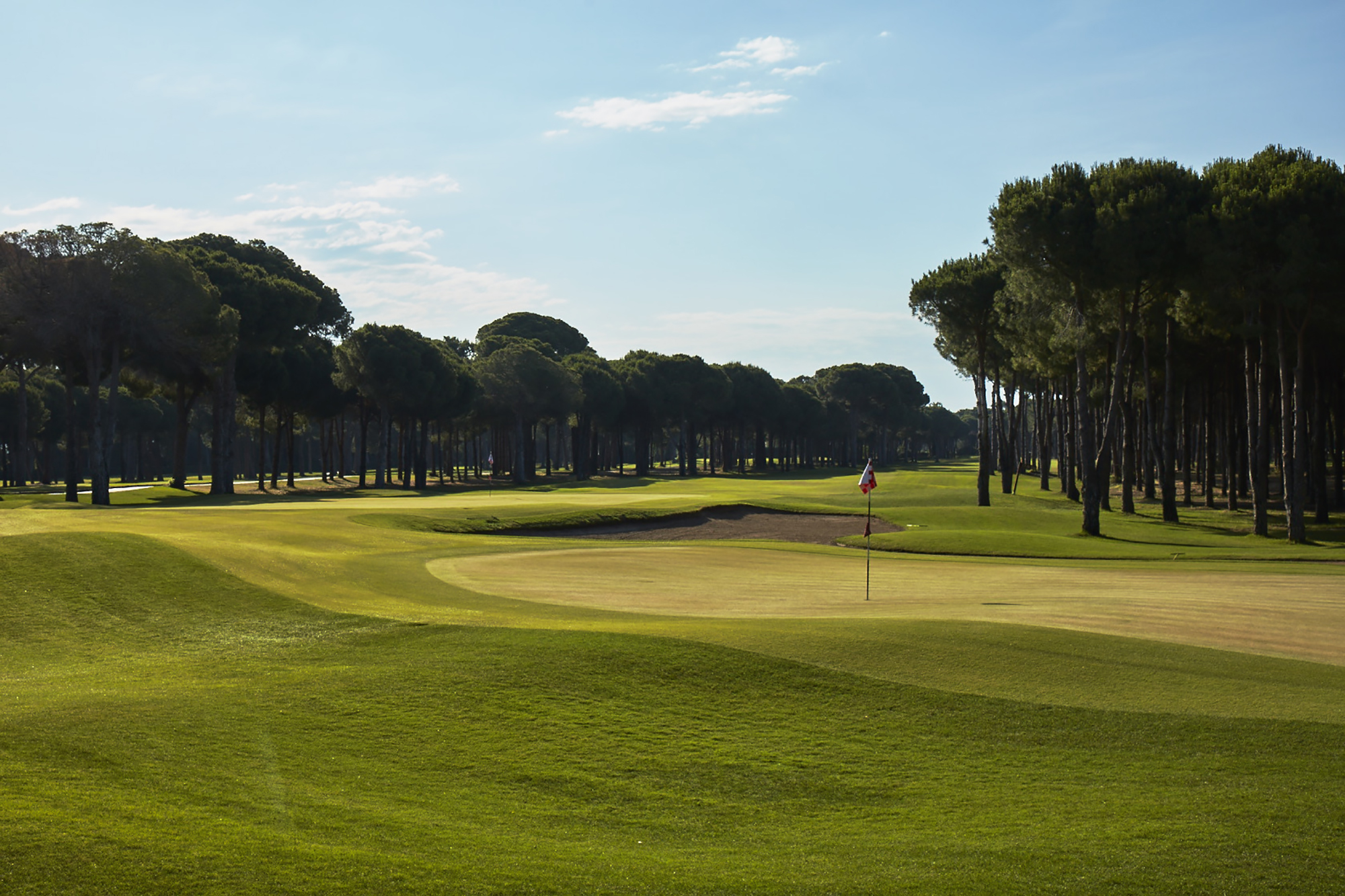 Look back down the fairway at Gloria Old Golf Course, Belek, Turkey
