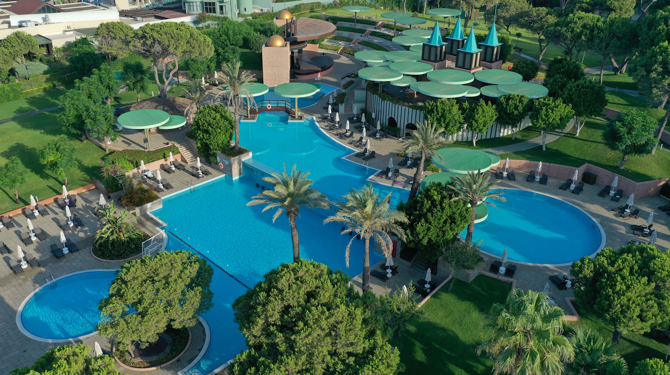 Bird's eye view of Gloria Verde Hotel, Belek, Turkey