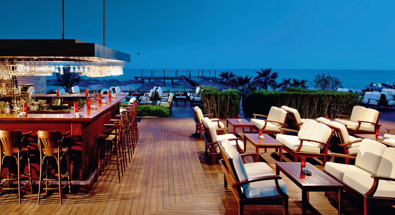 Outdoor bar at Gloria Verde Hotel, Belek, Turkey