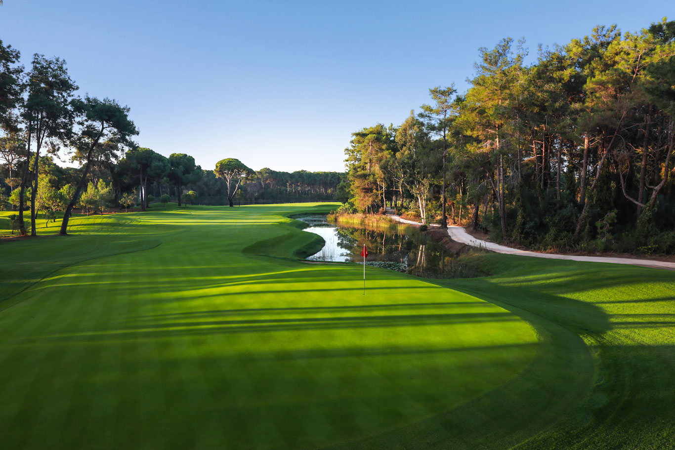 On the green at National Golf Club, Belek, Turkey