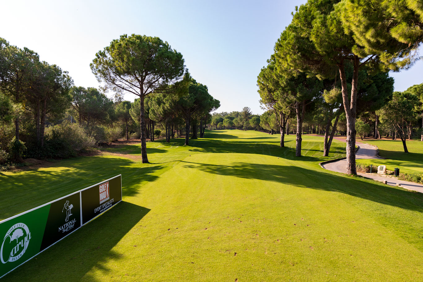 On the tee at National Golf Club, Belek, Turkey