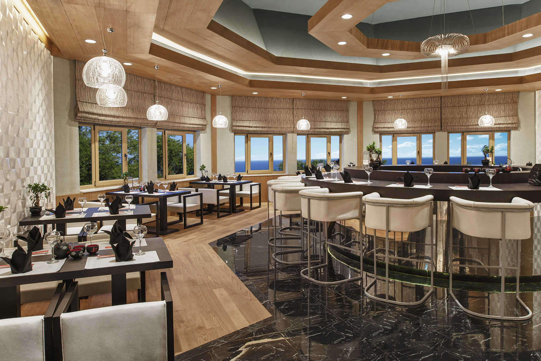 The Dragon Restaurant and sushi bar at SireneBelek Hotel, Turkey