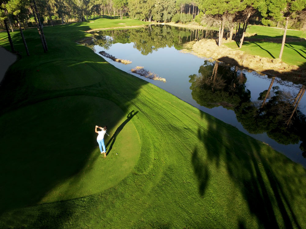 On the tee at Sueno Dunes golf course, Belek, Turkey