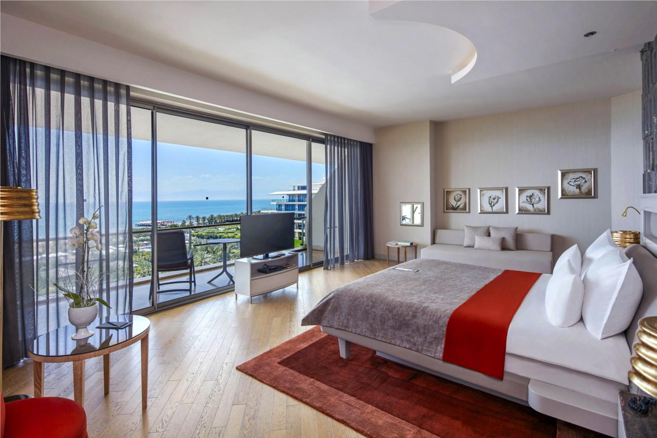A suite with seaview at Maxx Royal Belek Golf Resort, Turkey