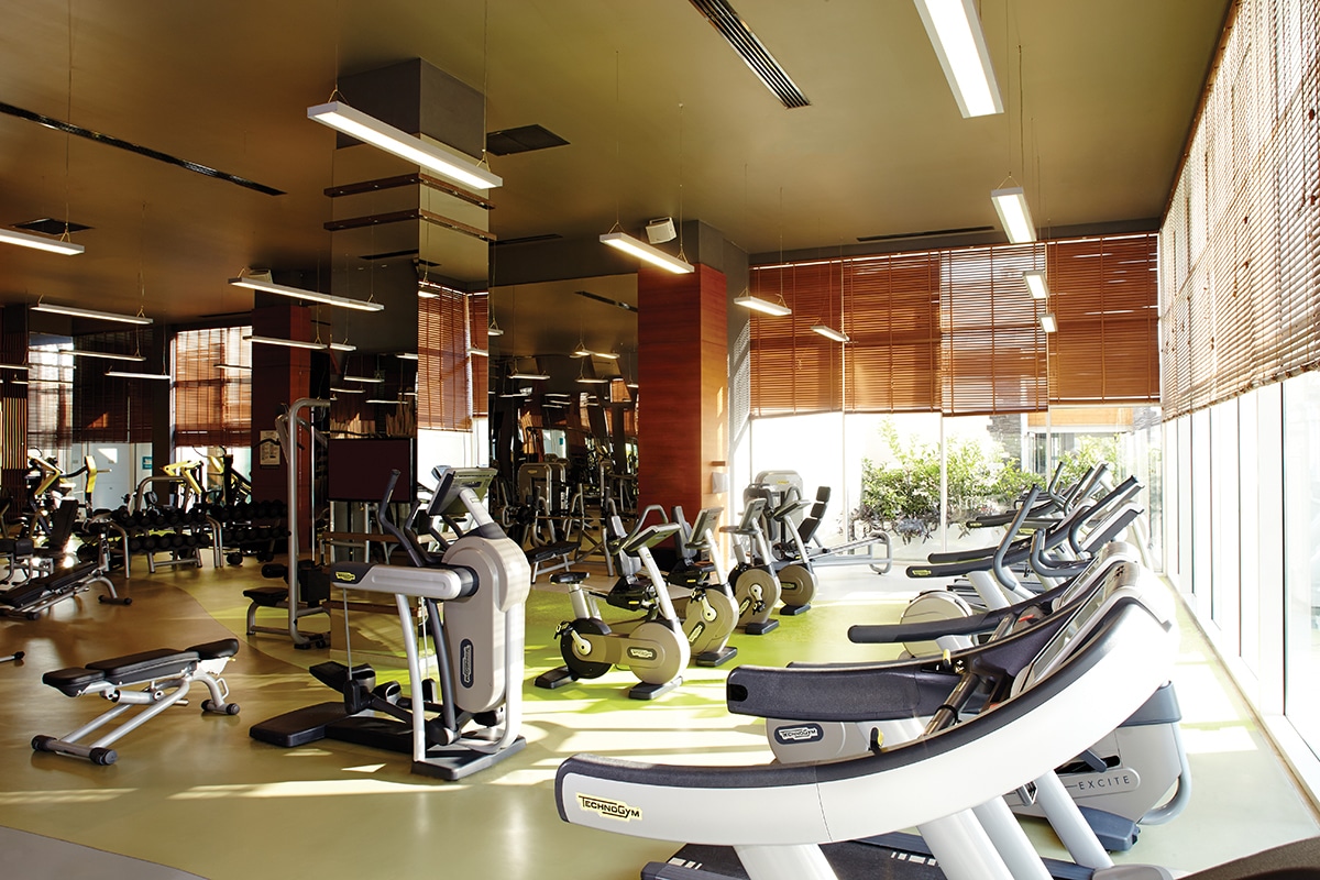 The gym at Titanic Deluxe Golf Resort, Belek, Turkey