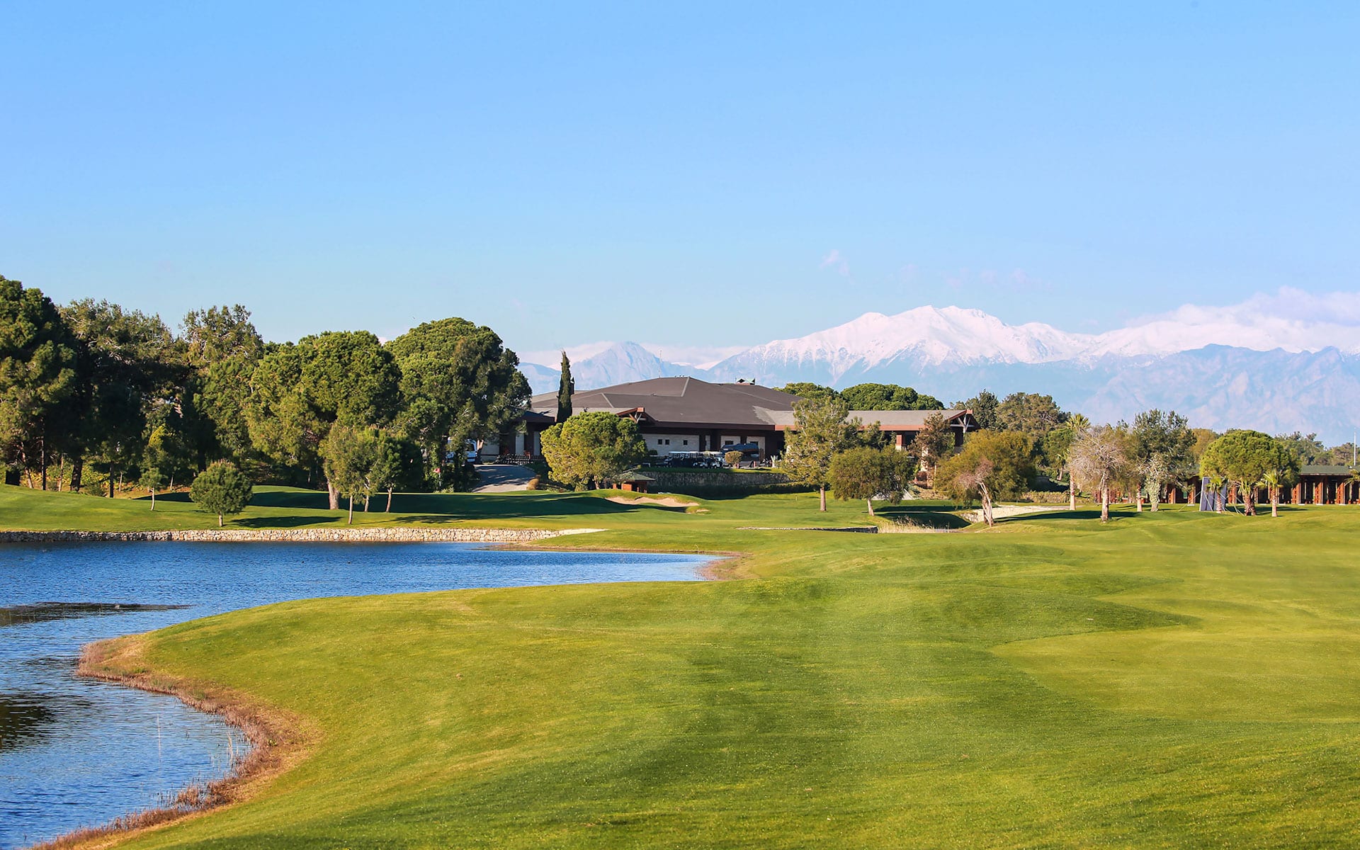 The clubhouse at Titanic Golf course, Belek, Turkey
