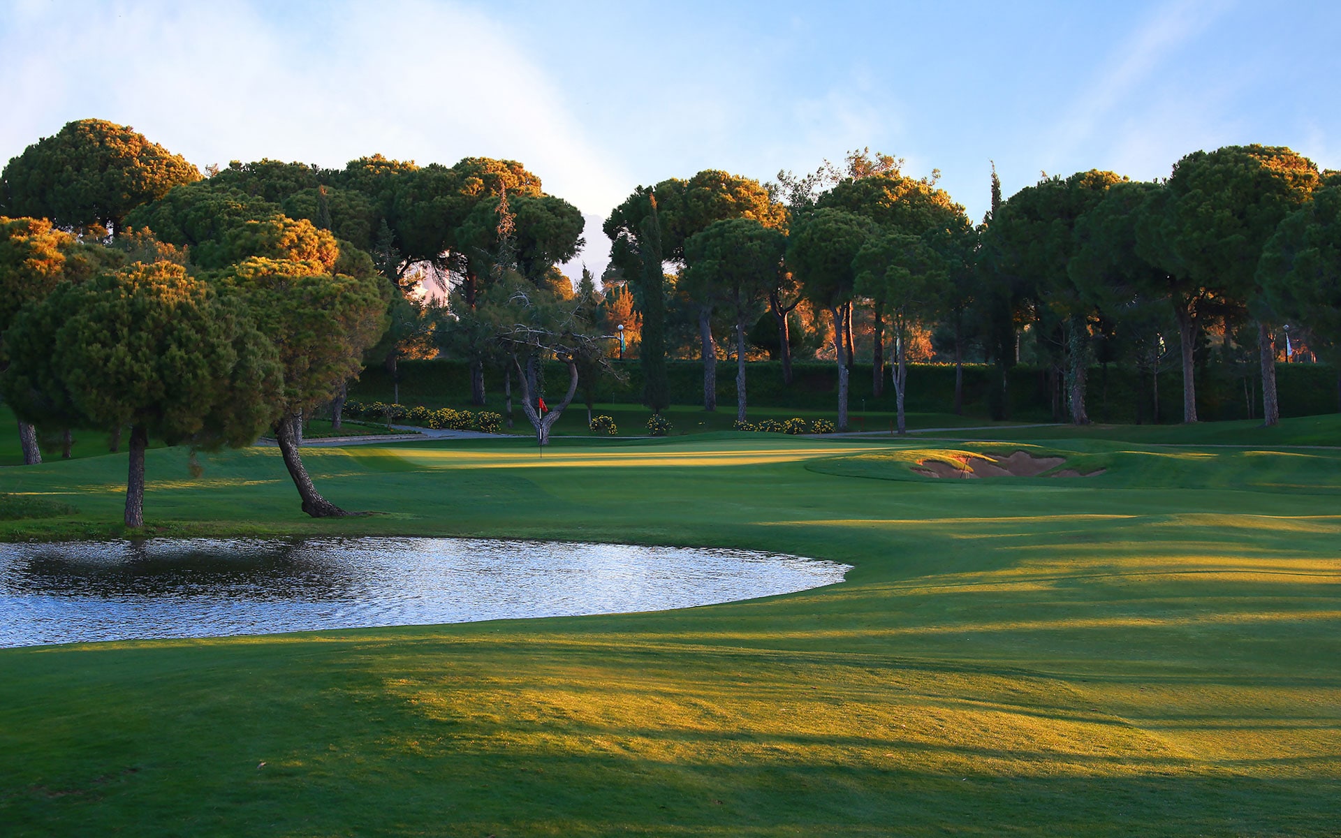 The ninth hole on Titanic Golf course, Belek, Turkey