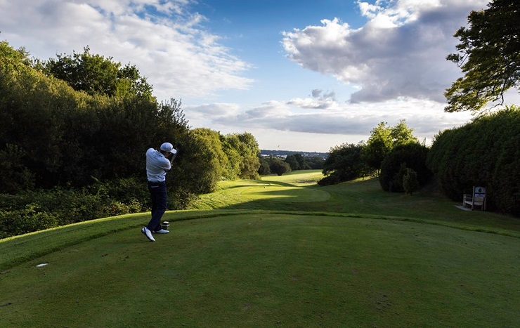 Down the fairway at Cornouaille Golf Club, Brittany, France