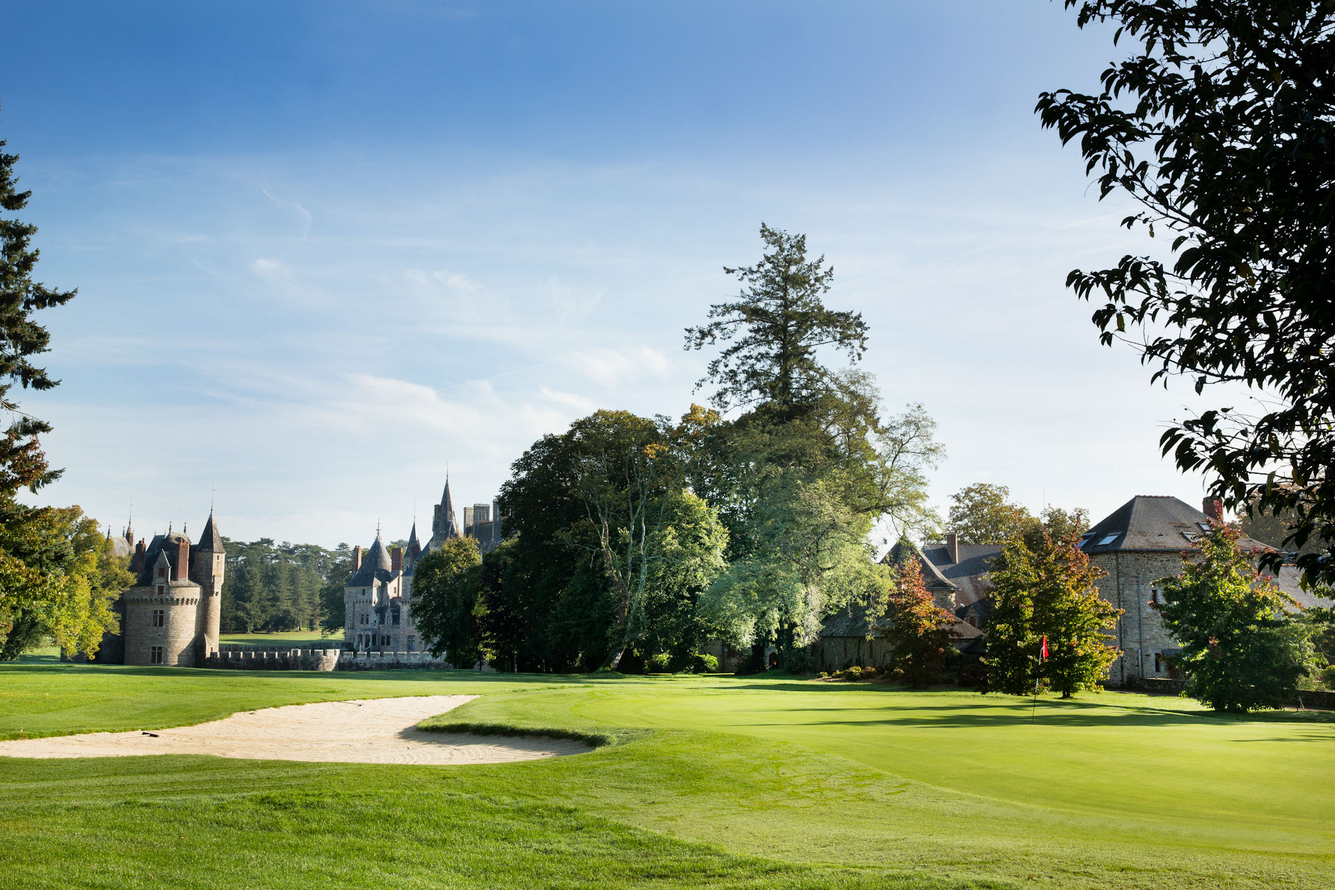 The golf course is a short shot away from the hotel and cottages at La Bretesche, Brittany, France