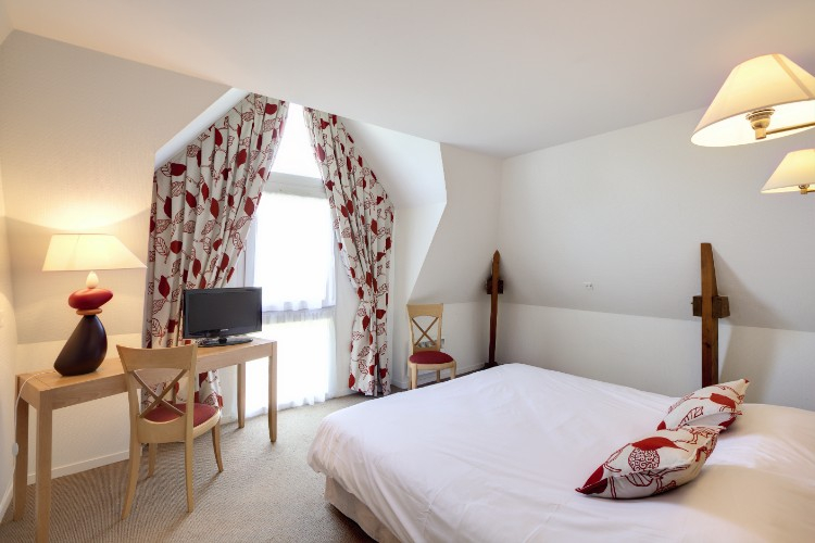 A double room at Domaine des Ormes, near St Malo, Brittany, France. Golf Planet Holidays.