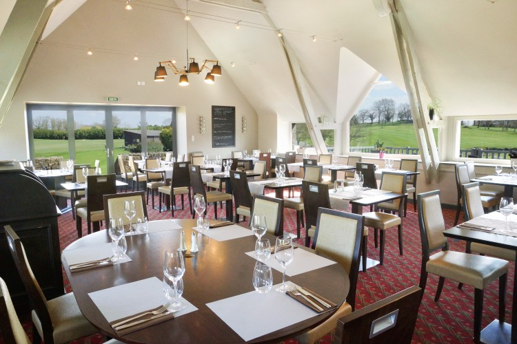 The attractive dining room at Golf Hotel Saint Malo, Le Tronchet, St Malo, France