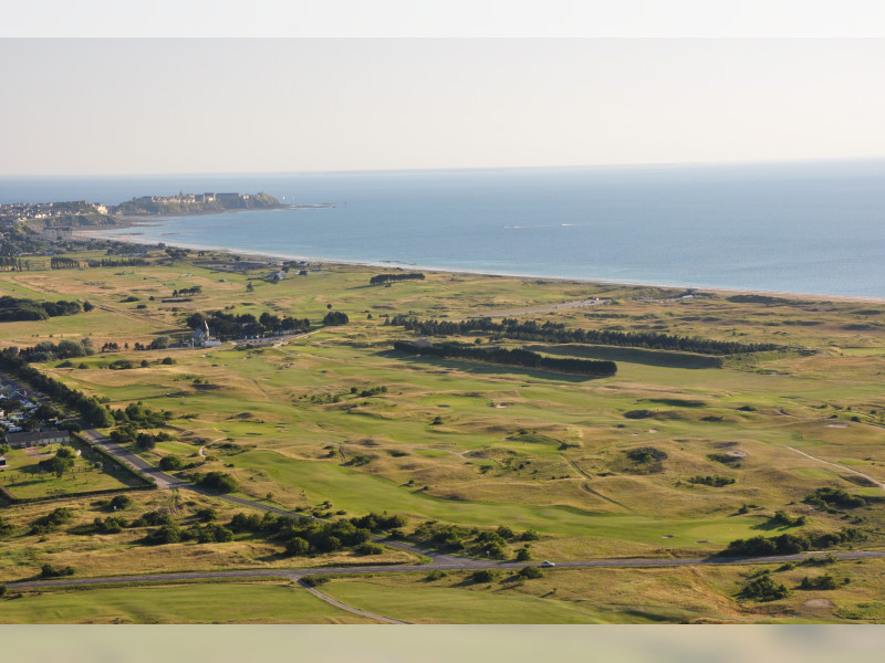 Aerial view at Granville Golf Club, Normandy, France Golf Planet Holidays.