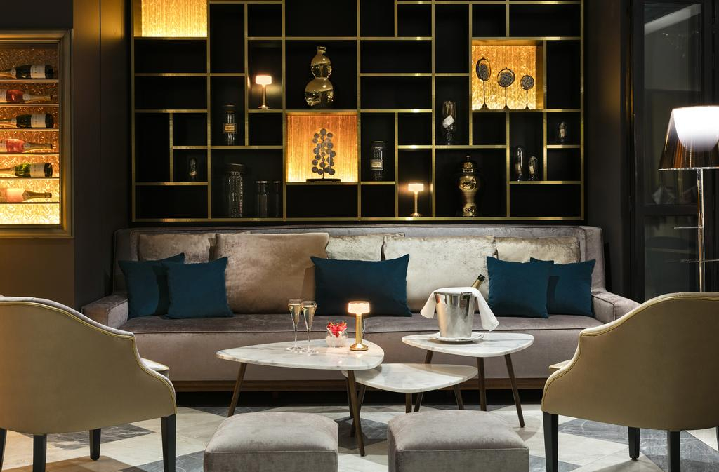 The bar at Hotel Barriere lâ€™Hermitage, La Baule, Brittany, France