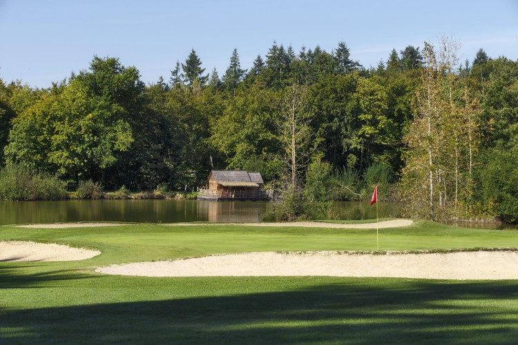 Across the water at Les Ormes Golf Club in Brittany, France. Golf Planet Holidays
