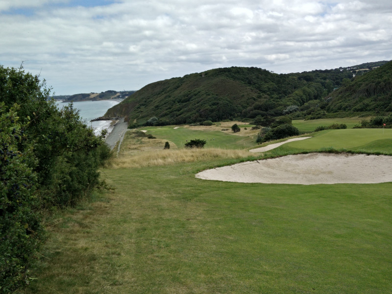 Seaside hole at Pleneuf Val Andre Golf Club, Brittany, France. Golf Planet Holidays
