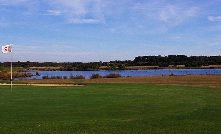 The 12th green at Rhuys-Kerver Golf Club, Brittany, France
