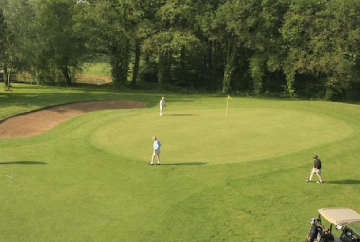 On the green at Saint Laurent Golf course, Brittany, France