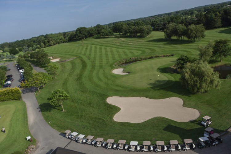 Buggies galore at Saint Malo Golf Club, Brittany, France