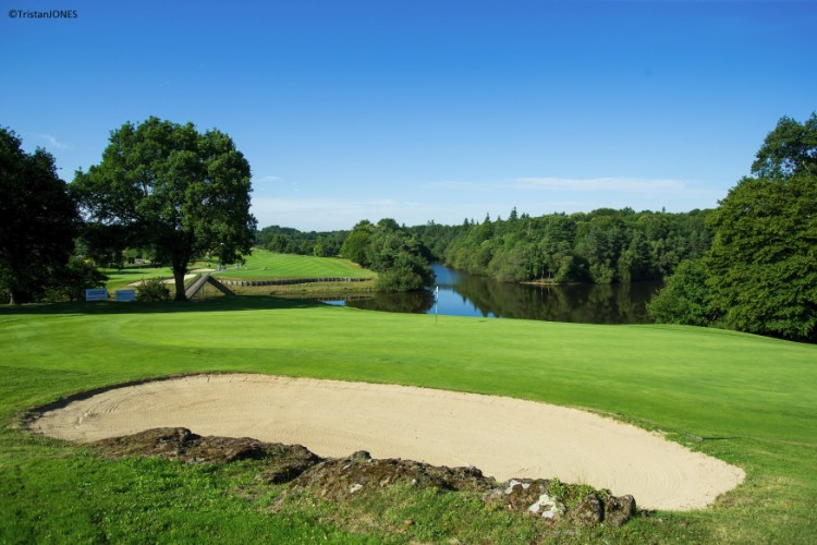 On the green at Saint Malo Golf Club, Brittany, France