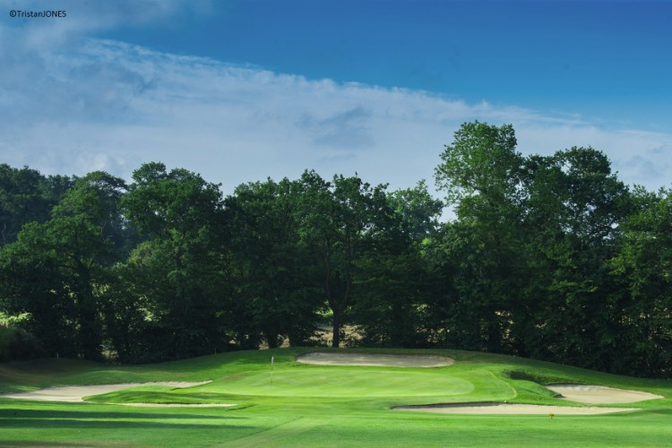 On the green at Saint Malo Golf Club, Brittany, France