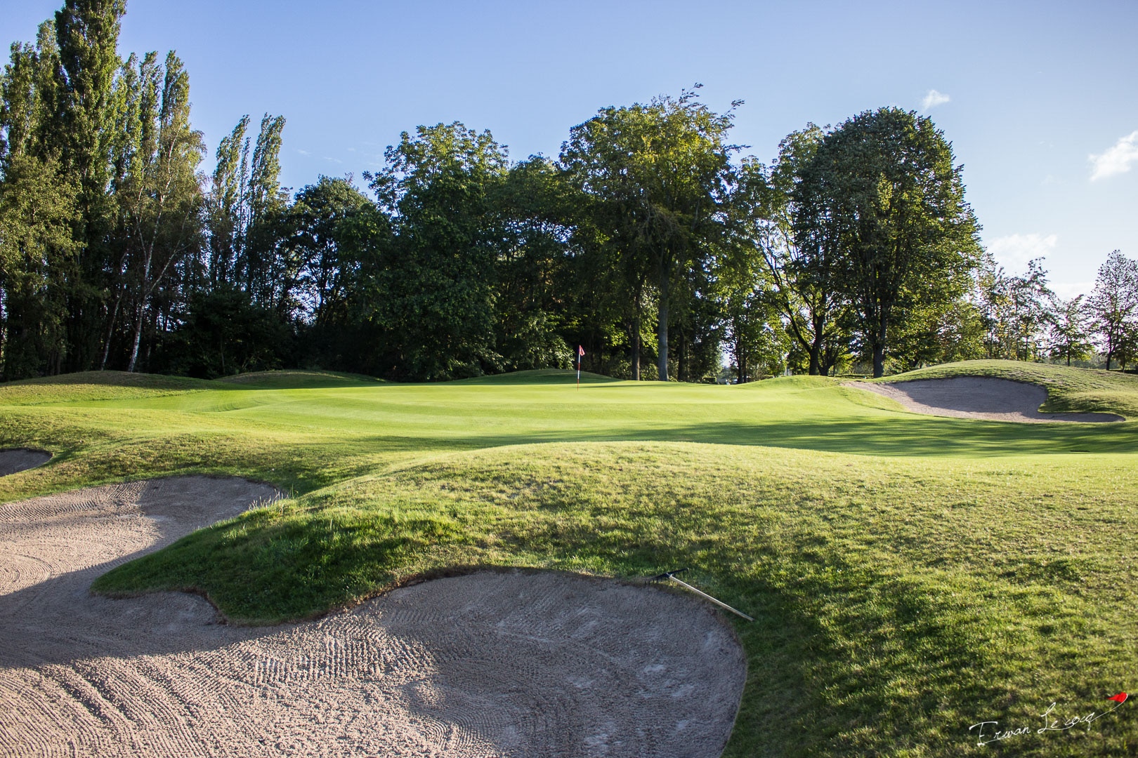 Onto the green at Damme Golf Club, near Bruges, Belgium