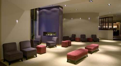 In the lounge at Martin's Hotel, Bruges, Belgium