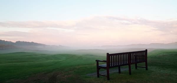 Mist over Royal Ostend Golf Club, near Bruges, Belgium