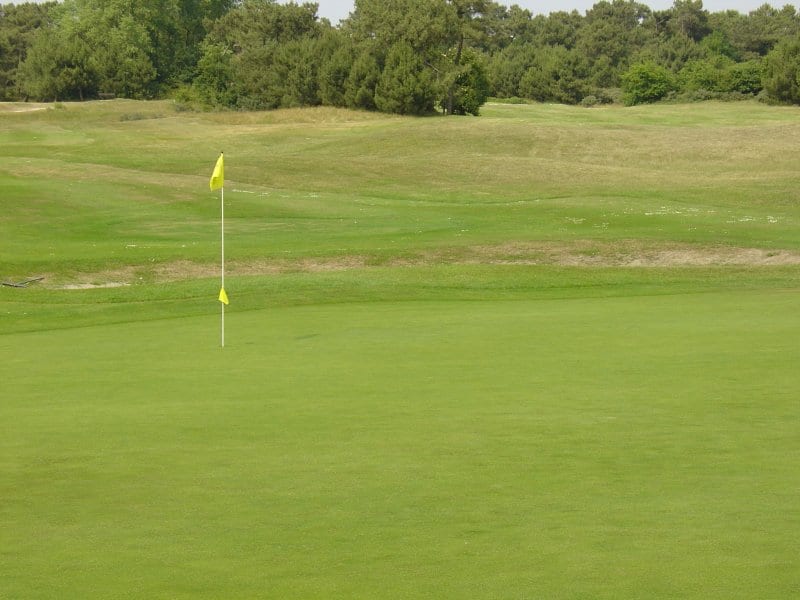 On the green at Royal Zoute Golf Club, near Bruges, Belgium