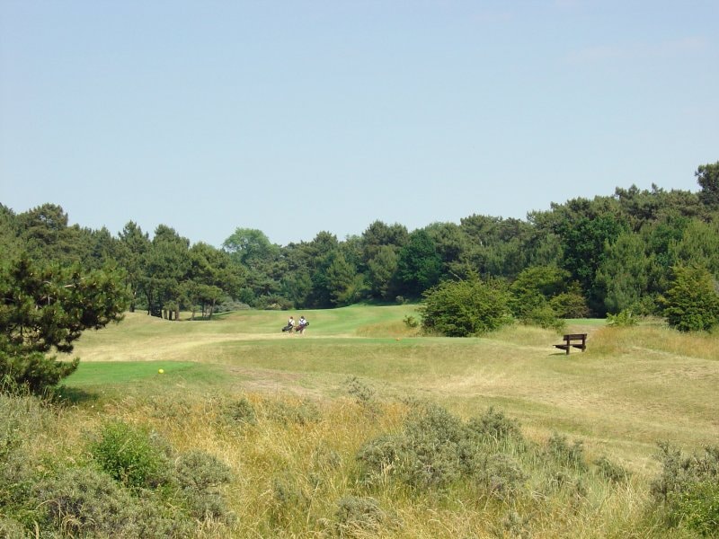 Heading to the green at Royal Zoute Golf Club, near Bruges, Belgium