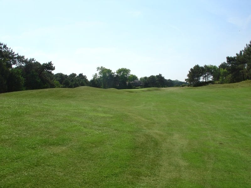 Approaching the green at Royal Zoute Golf Club, near Bruges, Belgium