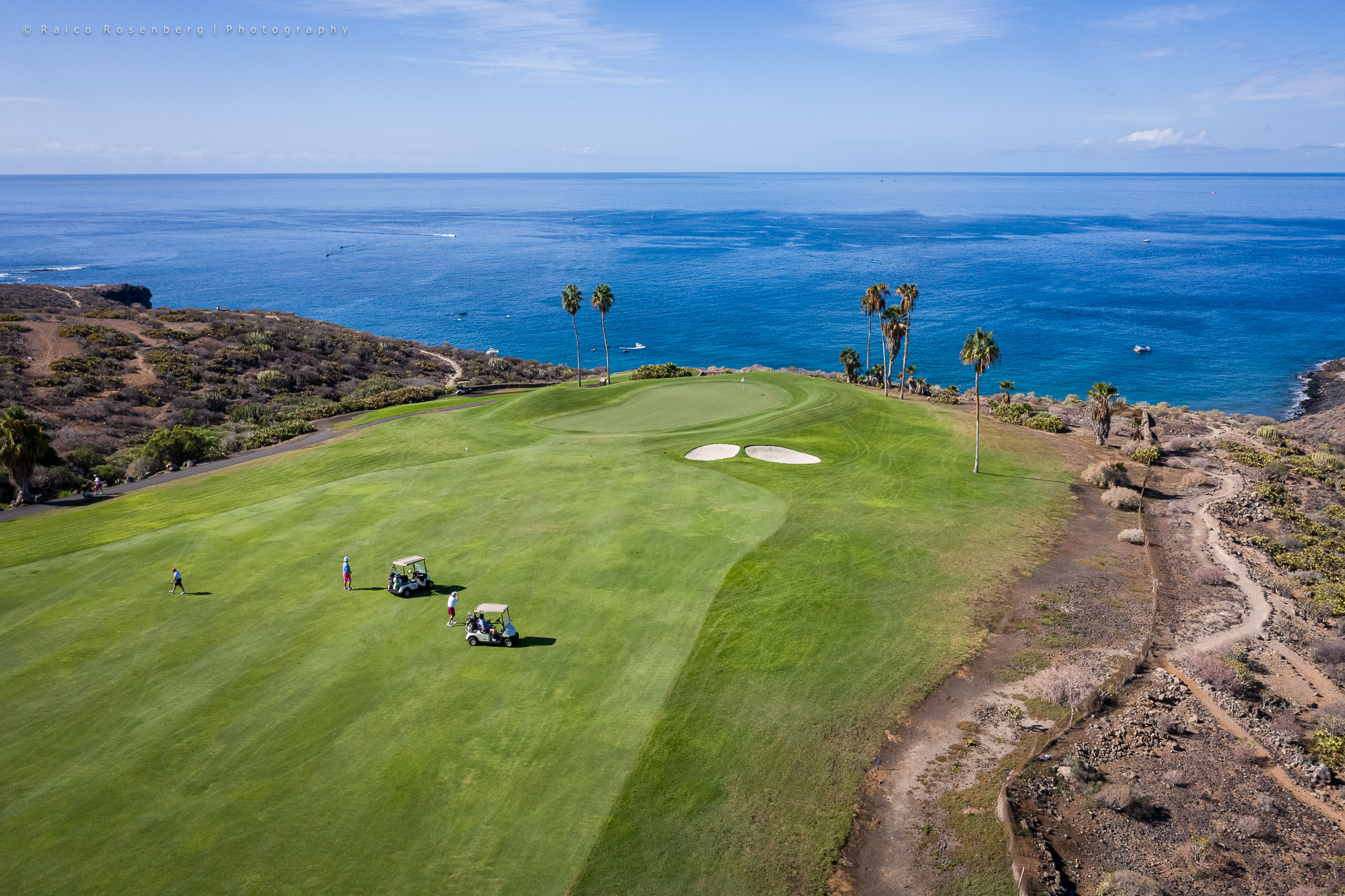 Careful approach at Costa Adeje Golf Club, Tenerife