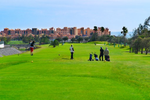 On the tee at Fuerteventura Golf Club