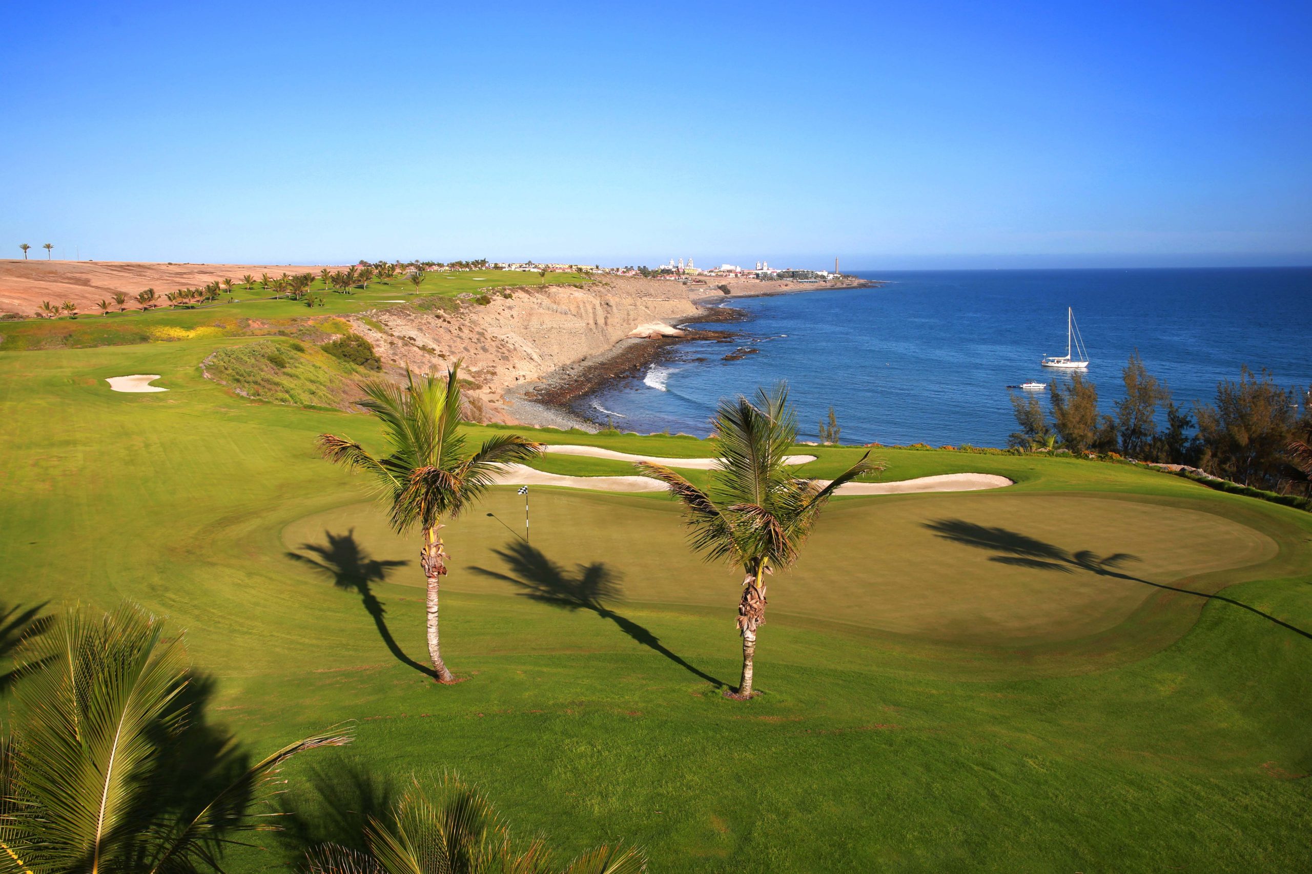 Cliff top view from Meloneras Golf Club, Gran Canaria, Canary Islands