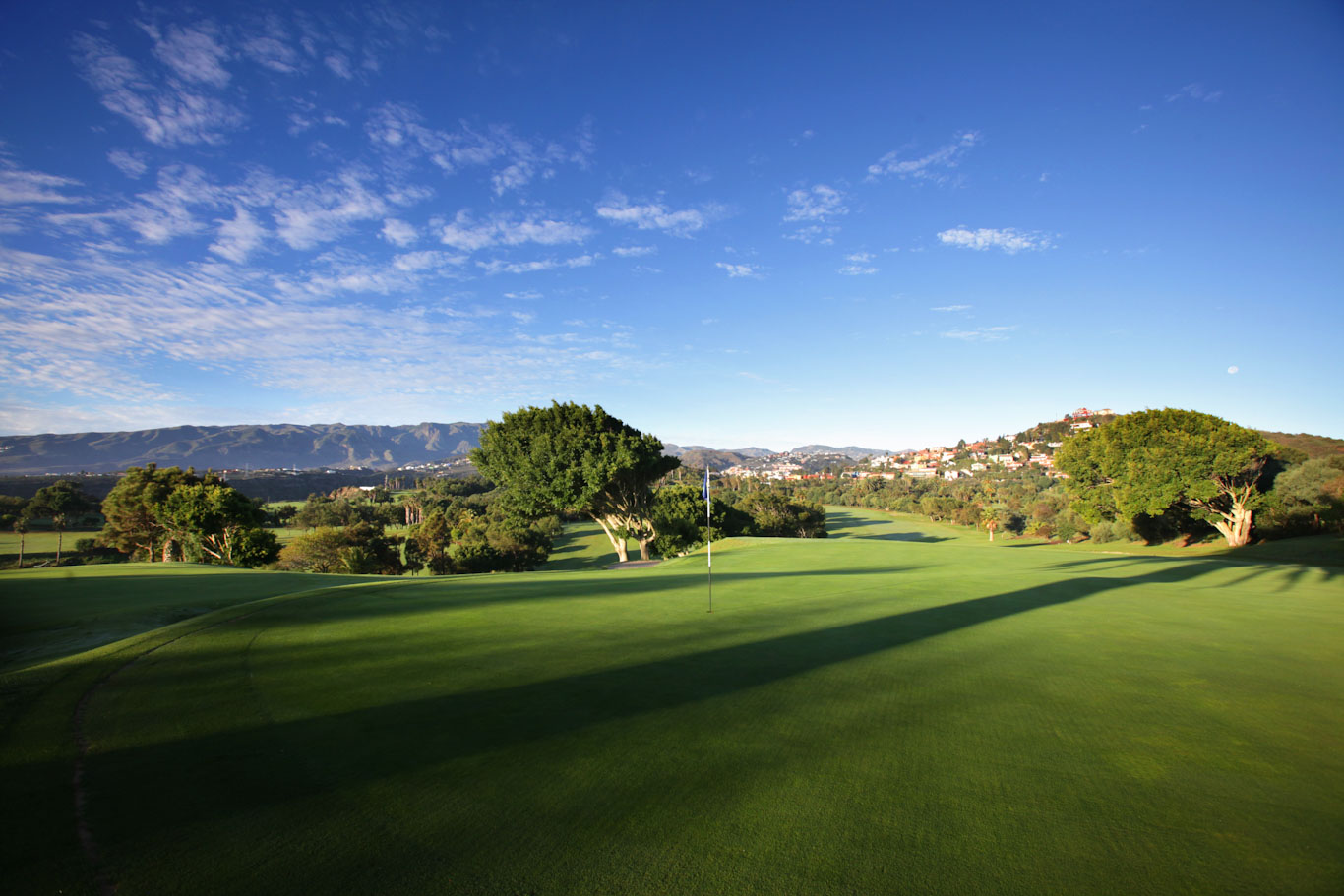 On the green at Real Las Palmas Golf Club, Gran Canaria, Canary Islands
