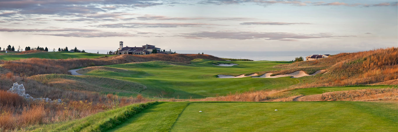 The 12th tee at BlackSeaRama golf course, Cape Kaliakra, Bulgaria