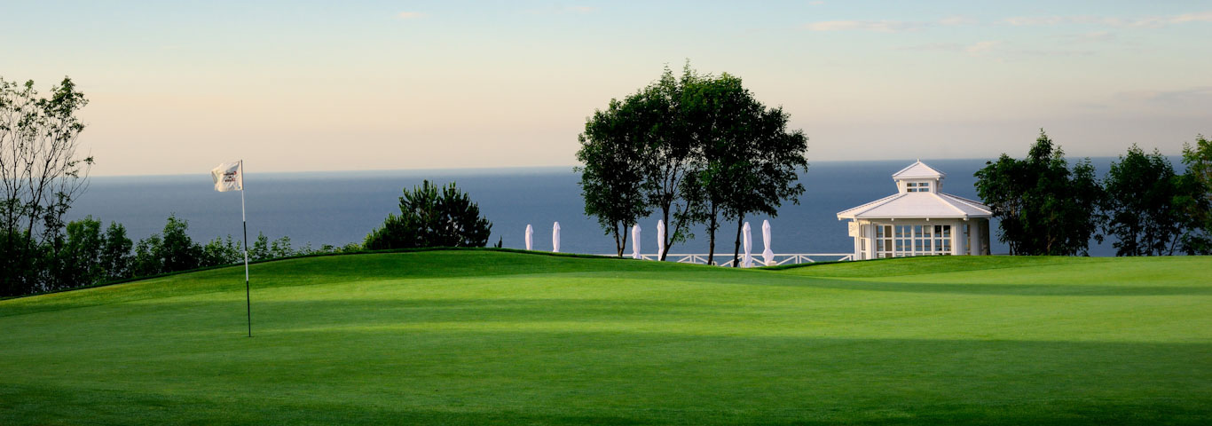 The eighth hole at Lighthouse Golf course, Cape Kalikra, Bulgaria